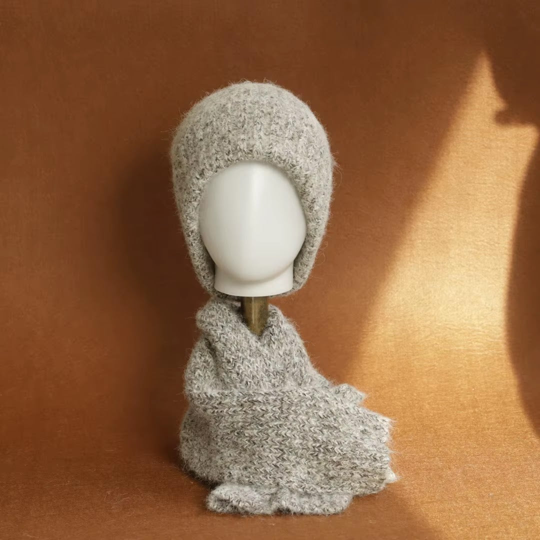 Knitted Beanie Hat — Camel