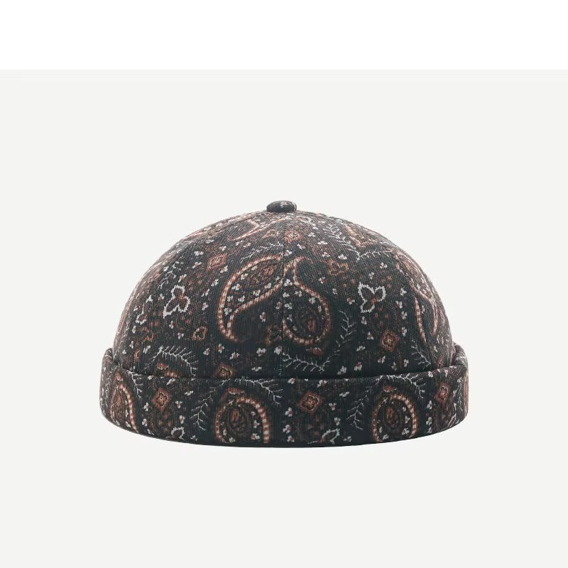 Paisley Bandana Docker Hat — Black