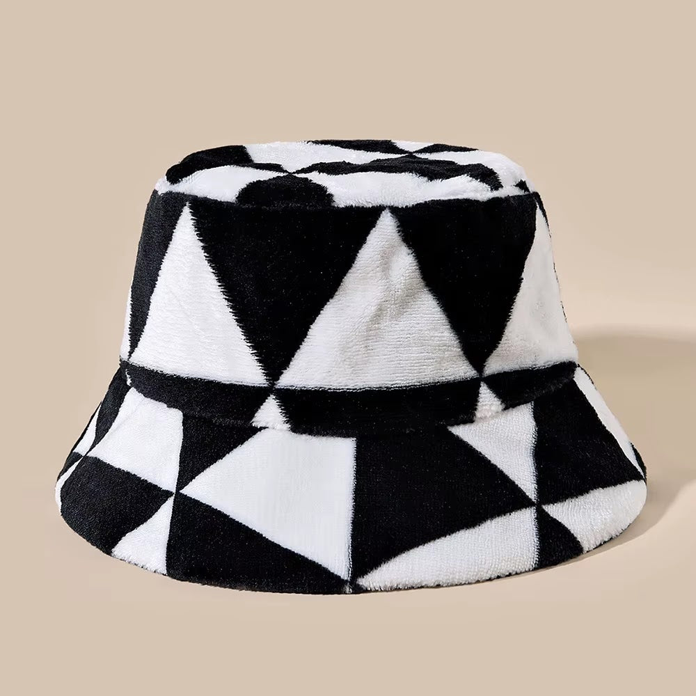 Faux Fur Bucket Hat — Black 2