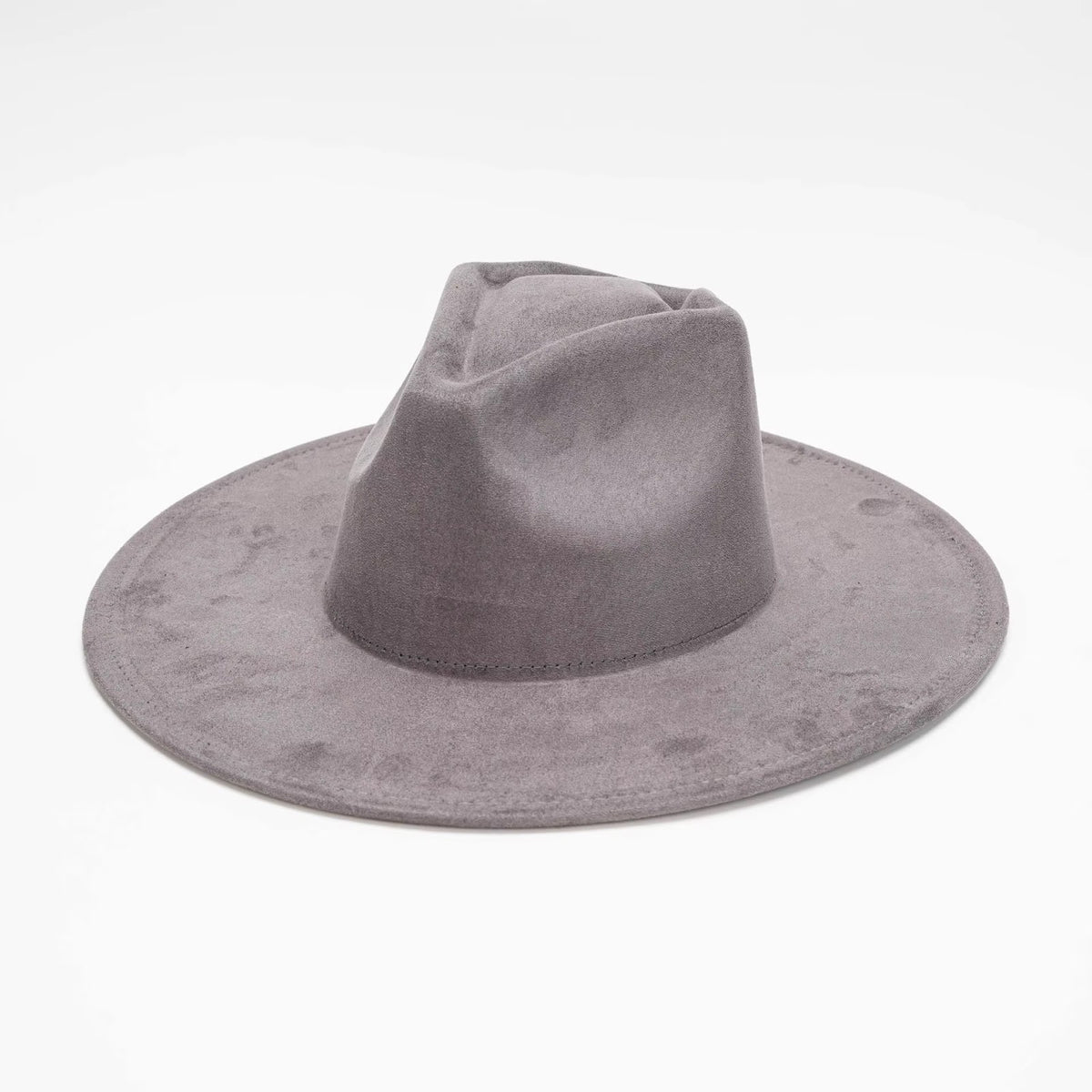 Suede Fedora — Gray