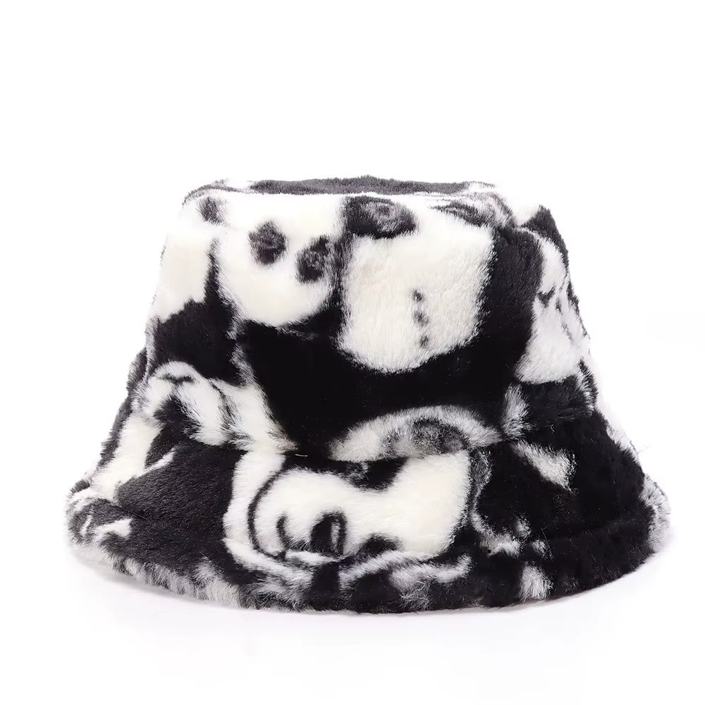 Faux Fur Bucket Hat — Black 3