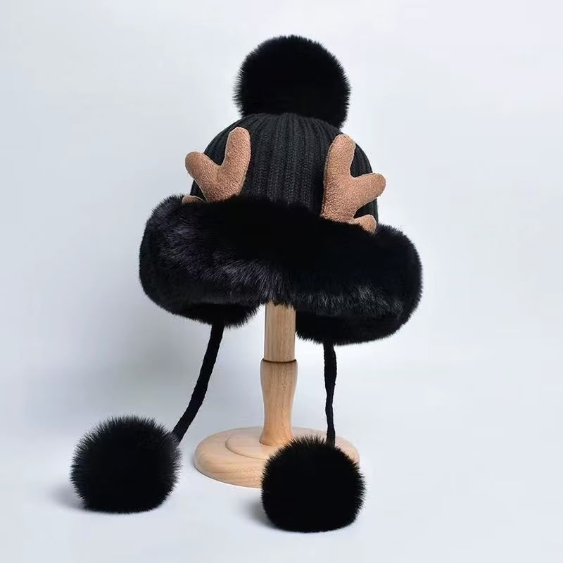 Rainbow Straw Hat — Black