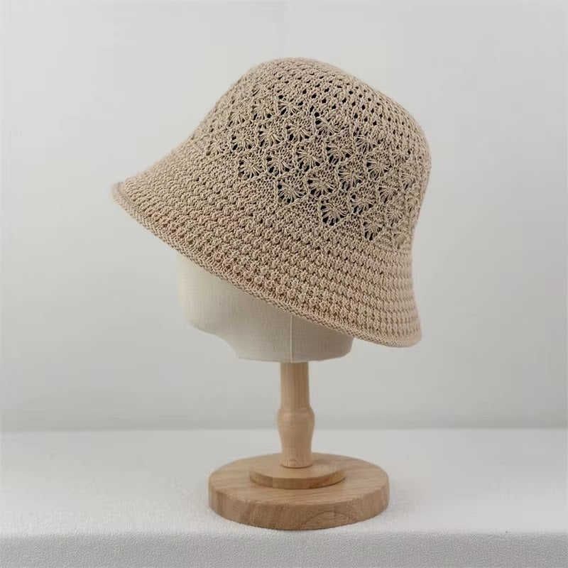 Crochet Bucket Hat — Beige