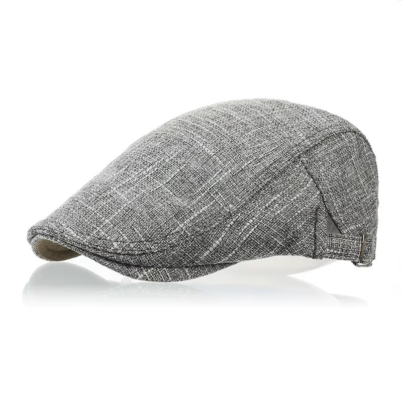 Woolen Buckle Beret — Dark Gray
