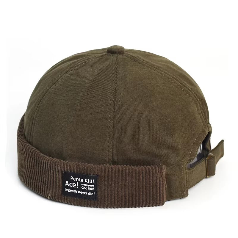 Corduroy Docker Hat - Army Green