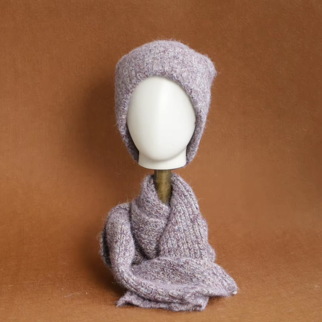 Knitted Beanie Hat - Light Purple