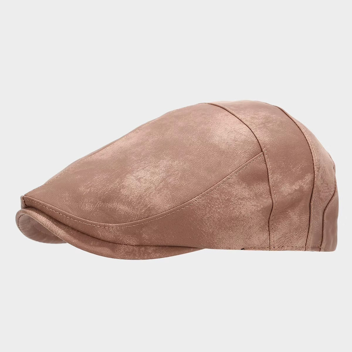 Leather Beret - Pink