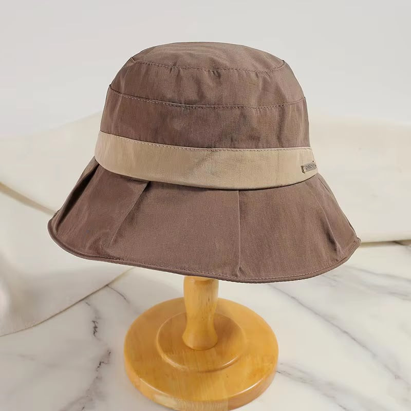 Straw Fisherman Bucket Hat - Brown