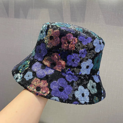 Bling Sequined Flower - Black