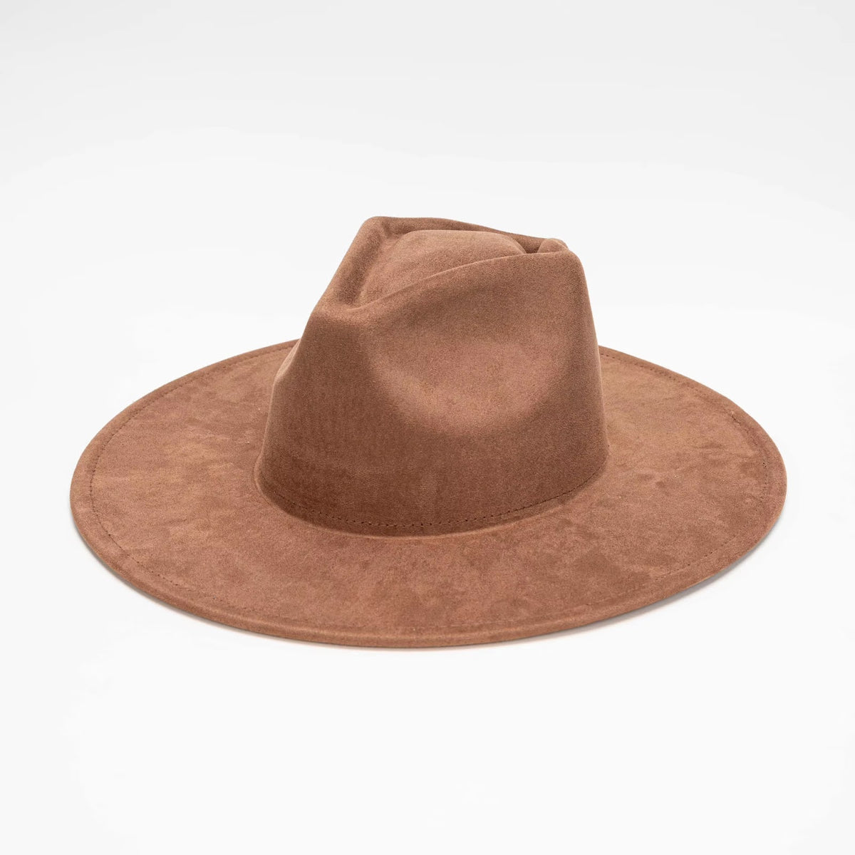 Suede Fedora — Khaki