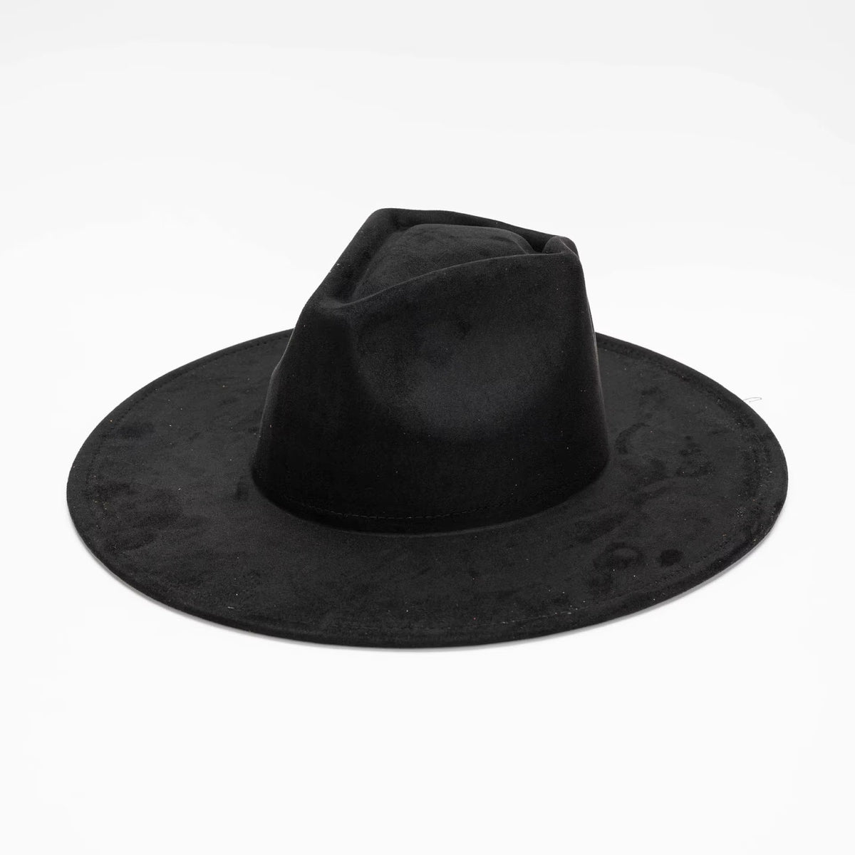 Suede Fedora - Black